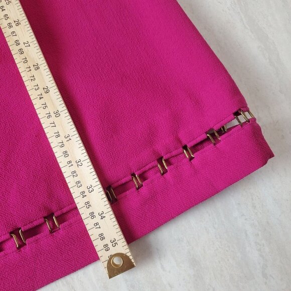 Trina Turk Halter Shift Dress Womens Size 2 Magenta Pink Back Zip Metal Detail - Picture 6 of 15
